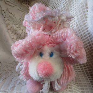 Vintage Fluppy Dog By Kenner Pink & White 7" Tall great condition
